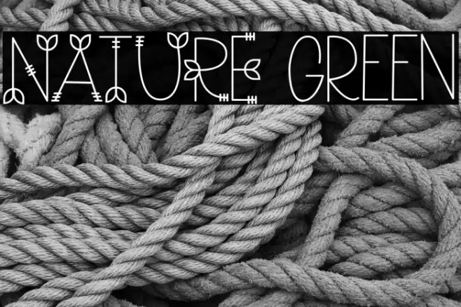 NATURE green Font examples