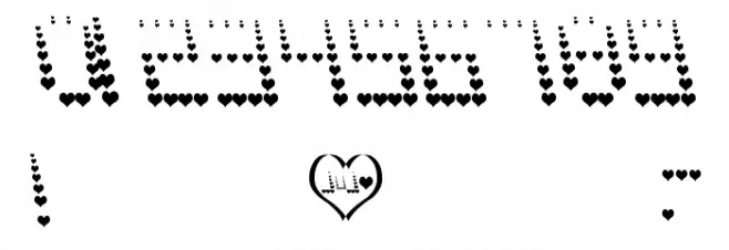 NAUJOKS LOVE フォント その他の文字