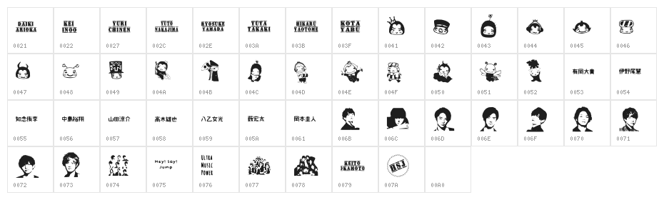 Na Tobikko Regular Character Map