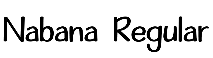 Nabana Regular  Скачать бесплатные шрифты