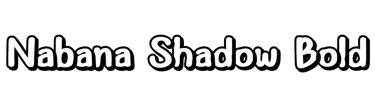 Nabana Shadow Bold  font caratteri gratis