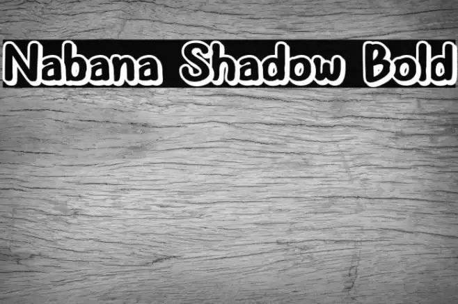 Nabana Shadow Bold Font examples