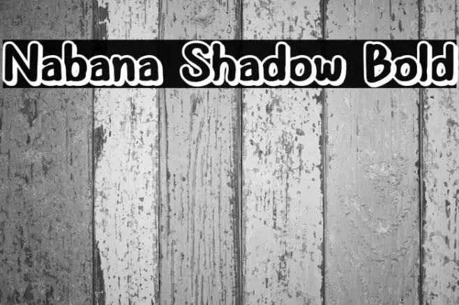 Nabana Shadow Bold Font examples