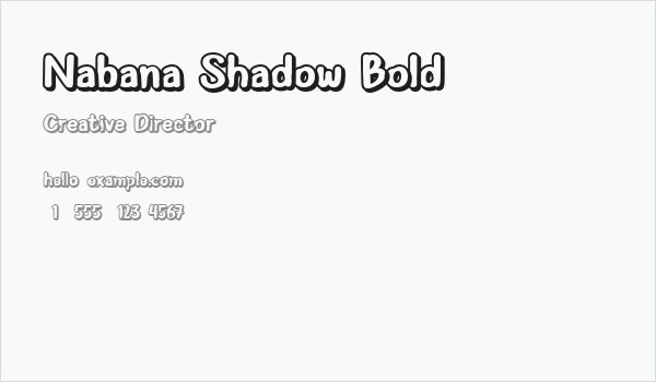 Nabana Shadow Bold Business Card