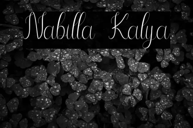 Nabilla Kalya Font examples