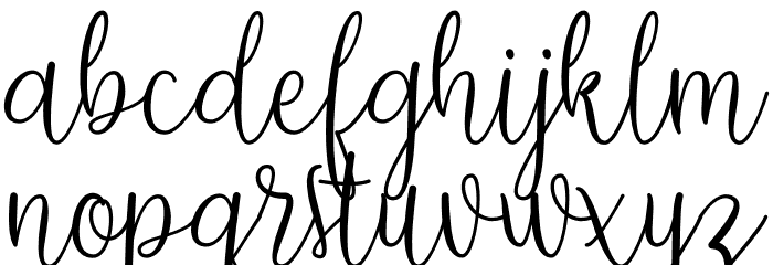 Nabilla Font LOWERCASE