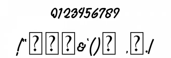 Nachel Victoria Font OTHER CHARS