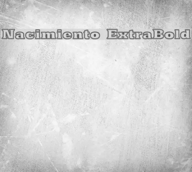 Nacimiento ExtraBold フォント examples