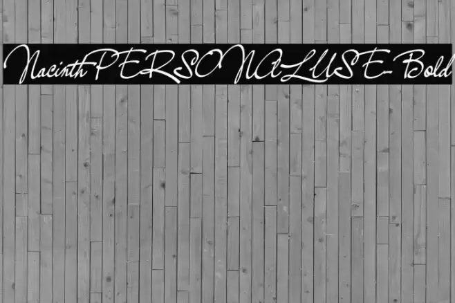 NacinthPERSONALUSE-Bold Font examples