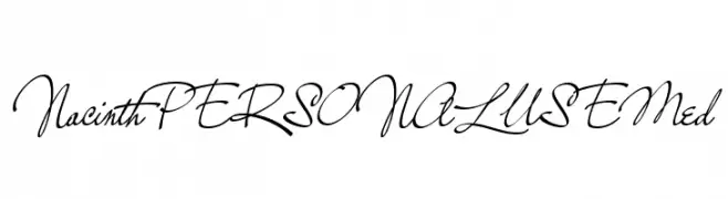 NacinthPERSONALUSEMed  font caratteri gratis