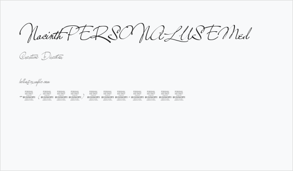 NacinthPERSONALUSEMed Business Card