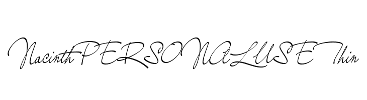 NacinthPERSONALUSEThin  Free Fonts Download