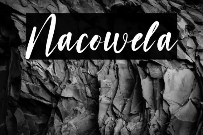 Nacowela फ़ॉन्ट examples