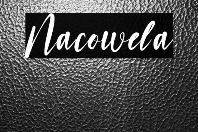 Nacowela फ़ॉन्ट examples