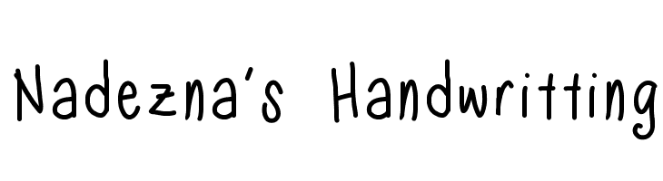 Nadezna's Handwritting Fonte