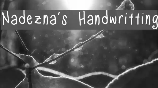 Nadezna's Handwritting Font examples