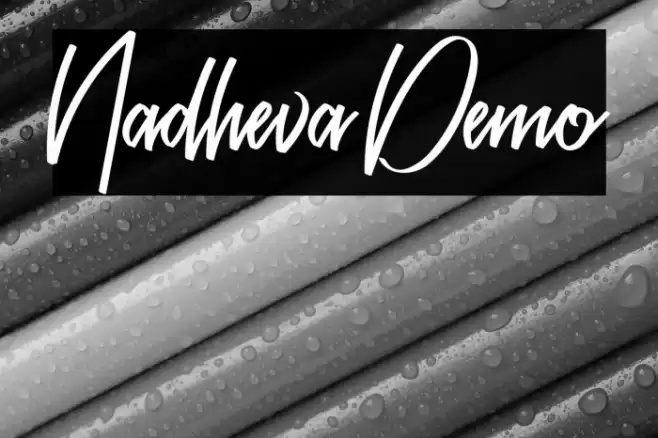 Nadheva Demo Font examples