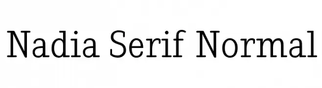 Nadia Serif Normal  Frei Schriftart Herunterladen