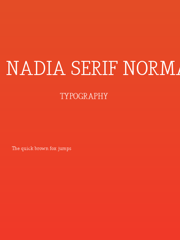 Nadia Serif Normal Poster