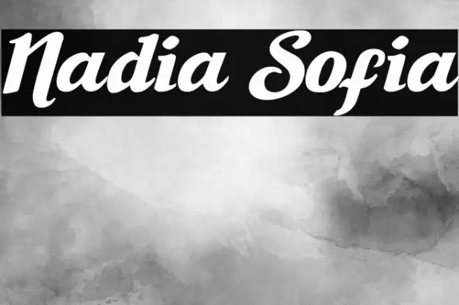 Nadia Sofia Font examples