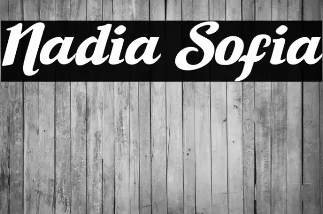 Nadia Sofia Font examples
