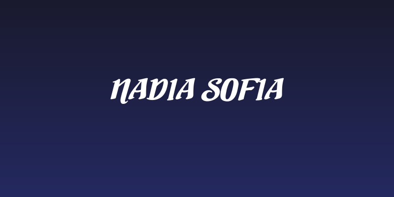 Nadia Sofia Social Header