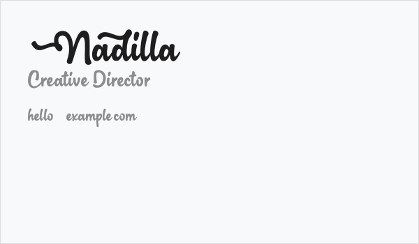 Nadilla Business Card