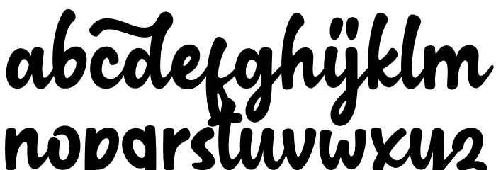 Nadilla Font LOWERCASE