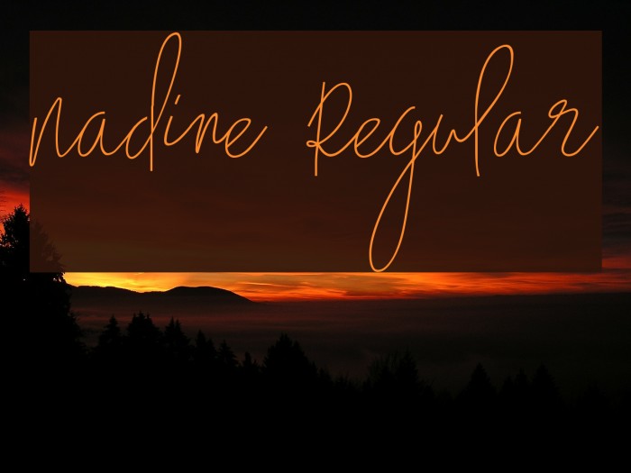 Nadine Regular Fonte examples