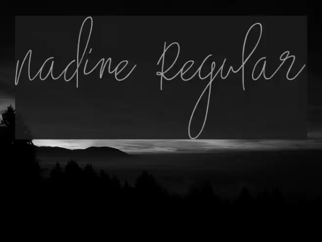 Nadine Regular Fonte examples
