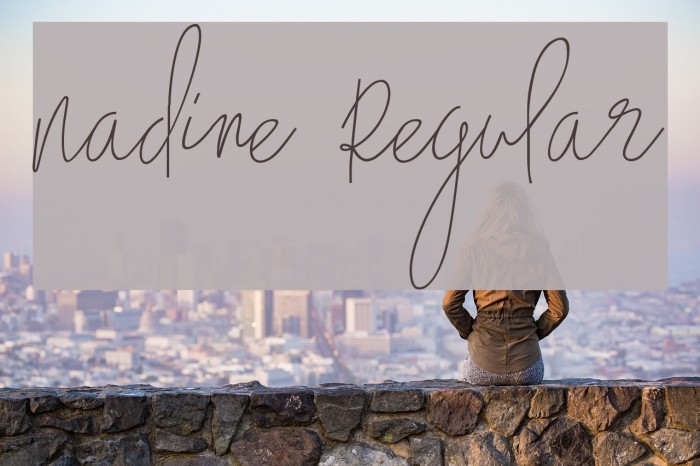Nadine Regular Fonte examples