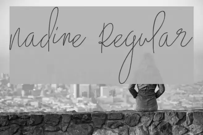 Nadine Regular Fonte examples