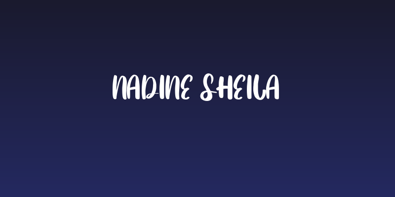 Nadine Sheila Social Header