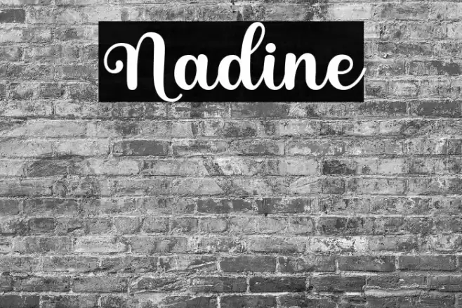 Nadine Font examples