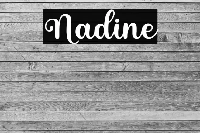 Nadine Font examples