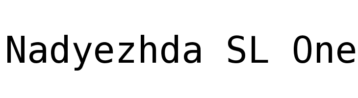 Nadyezhda SL One Font