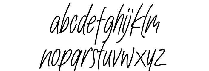 Nafeeda Font LOWERCASE