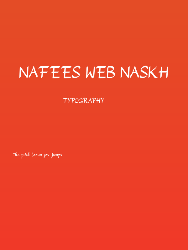 Nafees Web Naskh Poster