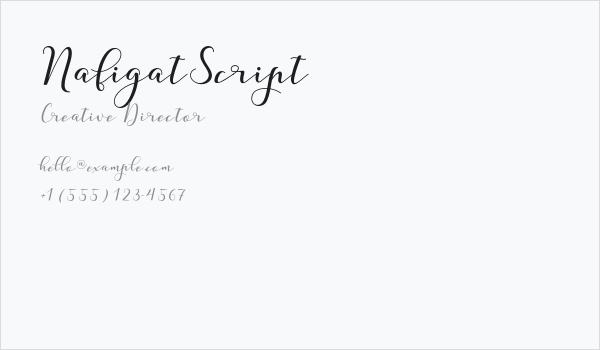 NafigatScript Business Card