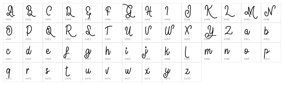 Nafiled FREE Character Map