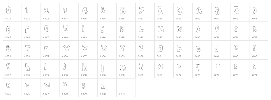Nafisfont Regular Character Map