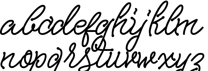 Nagata Script Font LOWERCASE