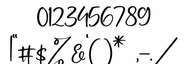 Nagitha Sweety Font OTHER CHARS