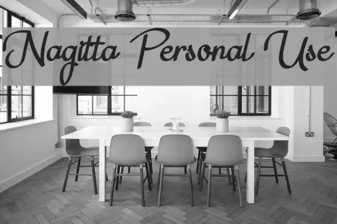 Nagitta Personal Use Font examples