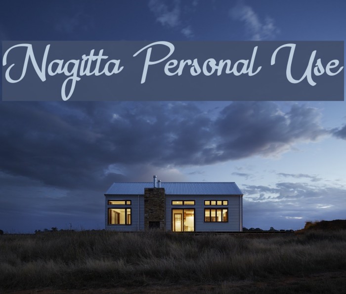Nagitta Personal Use Шрифта examples