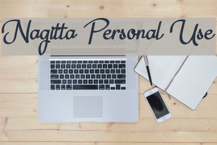 Nagitta Personal Use Шрифта examples
