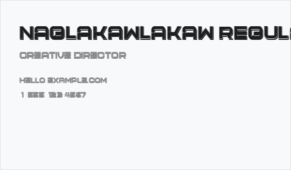 Naglakawlakaw Regular Business Card