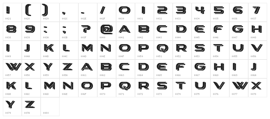 Nagoya Regular Character Map