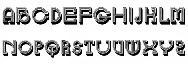 Nagpakita Hollow Regular Schriftart Groß