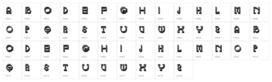 Nagpakita Regular Character Map